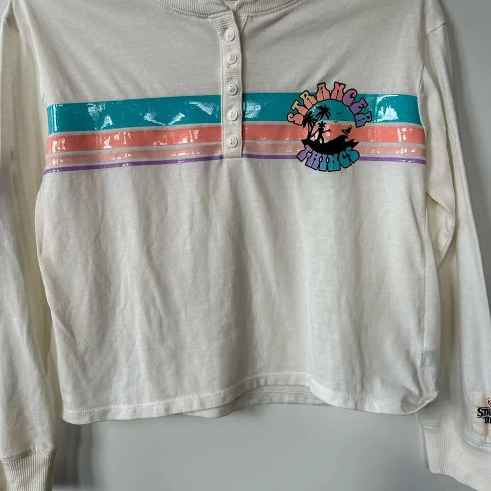 Stranger Things Girls Long Sleeve Top by Justice size Medium